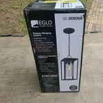 Eglo Lighting 203036A Walker Hill - One Outdoor Pendant Matte Black. Fixed Price $79.95.