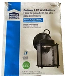 Project Source Outdoor Led Wall Lantern - Matte Black Model #1085713 Nib. Fixed Price $16.99.