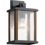 Kichler Marimount 12" Outdoor Wall Light, Ribbed Glass, Black - 59017BK. Fixed Price $119.97.
