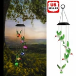 Color-changing Led Solar Powered Hummingbird Wind Chime Lights Yard Garden Decor. Fixed Price $11.95.