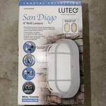 Lutec Coastal San Diego White Outdoor Integrated Led Bulkhead Wall Lantern New. Fixed Price $29.99.