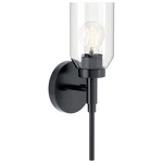 Kichler Madden 1-LIGHT Wall Sconce Modern Bathroom Fixture Clear Glass In. Fixed Price $67.12.