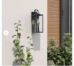 Pia Ricco 1LIGHT Black Exterior Waterproof Wall Sconce Fixture 1JAY-12219. Fixed Price $50.00.