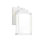 Wac Lantern 1LT Led 10" Outdoor Wall Light, Wh/clear/frost WS-W250110-CS-WT. Fixed Price $99.99.