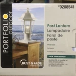 Portfolio 14.5 Watt White Coastal Outdoor Post Light Weather Resistant Plastic. Fixed Price $29.95.