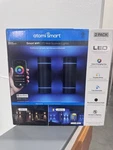 Atomi Smart Wifi Led Wall Sconce 2 Pk Brushed Aluminum Black. Fixed Price $189.99.