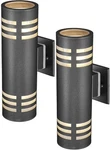 Tengxin Outdoor Exterior Wall Light,up And Down Cylinder Modern 2 Pack, Black. Fixed Price $126.54.
