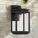 Atkins Modern Outdoor Wall Light Fixture Matte Black 14 1/4" Clear For Exterior. Fixed Price $174.99.
