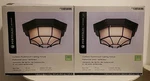 SET/2 Portfolio Led Outdoor Flush Mount 11.25" Blk Energy Star Light Fixture New. Fixed Price $60.80.