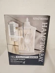 Hampton Bay Walcott Manor 13 In. White Hardwired Outdoor Wall Lantern Sconce. Fixed Price $39.99.