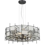 Large Modern Elk 31146/8 Alabaster Light 32" Dark Graphite Pendant Chandelier. Fixed Price $356.25.