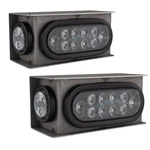 Recpro 6 Oval Red Led Tail Light Clear Lens W/ Marker, Steel Housing (2). Fixed Price $61.95.