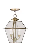 Livex Lighting 2285 Brass Westover 2-LIGHT 9"W Mini Pendant. Fixed Price $325.96.