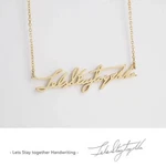 Custom Signature Name Necklace Handwriting Pendant Chain Personalized Jewelry. Fixed Price $25.00.