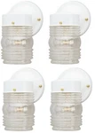 Westinghouse 66878 White Single Lamp Jelly Jar Wall Light Fixtures - 4 Pack. Fixed Price $62.89.