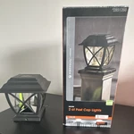 Portfolio 2 Post Cap Lights Solar Led Black Warm White Weather Resistant Outdoor. Fixed Price $24.44.