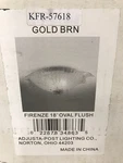 Adjusta-post Co. Firenze 18" Oval Flush Gold Brown KFR-57618 Light. Fixed Price $19.98.