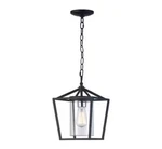 Monteaux Lighting 1LIGHT Black And Chrome Outdoor Pendant Clear Glass. Fixed Price $69.00.
