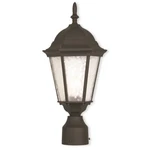 Livex Hamilton Light Outdoor Post Top Lantern, Black/clear Water 75464-14. Fixed Price $119.96.