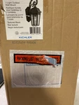 Kichler 9033BKT Courtyard 17.75" Black Outdoor Wall Lantern, No Bulbs (1-PACK). Fixed Price $127.99.