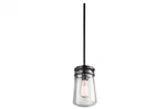 Kichler 49447 Az Bronze Lyndon Light Pendant With Seedy Glass Shade. Fixed Price $70.00.