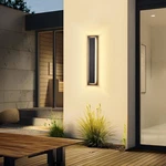 Modern 24" Outdoor Wall Sconce Light - Waterproof Black Led Fixture, Warm White. Fixed Price $80.99.