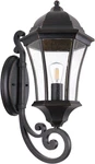 Large 19.5" Outdoor Wall Light Fixture With Bronze Finish And Seeded Glass. Fixed Price $143.99.
