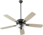 Quorum Ovation 52" Ceiling Fan With Led Lights Matte Black Finish. Fixed Price $278.99.