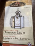 Design House Outdoor Light 514877 Augusta Collection)satin Nickel Finish W/clea. Fixed Price $28.00.