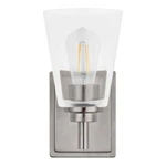 Hampton Bay Wakefield 5.25 In. 1-LIGHT Brushed Nickel Modern Wall Mount Sconce. Fixed Price $29.99.