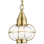 Livex Lighting 26910 Newburyport 9"W Outdoor Mini Pendant - Brass. Fixed Price $349.96.