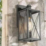 Lnc 1-LIGHT Black Outdoor Wall Lantern W/ Clear Glass Panels For Garage/patio. Fixed Price $44.95.