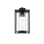 Elegant Lighting Memphis 8.5" Outdoor Sconce, Black/clear - OD310W17BK. Fixed Price $180.00.