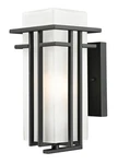Z-lite 549S Black Abbey 1-LIGHT Outdoor Wall Sconce With Matte Opal Shade. Fixed Price $140.00.