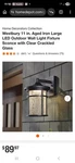 Home Decorators Westbury Aged Iron Outdoor Led Wall Mount Lantern 1001 730 275. Fixed Price $45.00.