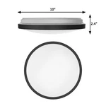 Led Flush Mount Ceiling Light Fixture 10/15 In. Matte Black Round Dimmable. Fixed Price $15.99.