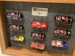 Dale Earnhardt Rcr Museum Series (9) 1:32 Diecast Cars With Wood Display Case. Fixed Price $250.00.