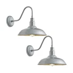 10IN. Dome Outdoor Gooseneck Barn Light, 2 Pack Galvanized Steel Exterior Goo.... Fixed Price $112.01.