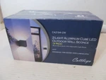Cattleya Aluminum Cube Led Outdoor Wall Sconce 2-PACK, Matte Black, CA2194-2W. Fixed Price $36.95.