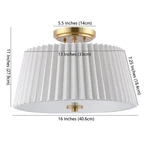 Safavieh Larlon 3LT 16" Flush Mount, Reduced Price 2172782865 FLU4100A. Fixed Price $72.00.