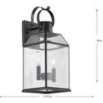 Canton Heights 18 In. 2-LIGHT Matte Black Outdoor Wall Lantern By Progress. Fixed Price $79.98.