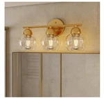Pia Ricco 18.32 In. 3-LIGHT Gold Vanity Lights Bathroom Fixture. Fixed Price $29.93.