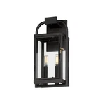 Black Two Light Outdoor Wall Sconce From The Bonham Collection. Fixed Price $218.00.