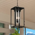 Eglo Walker Hill 20 3/4" High Matte Black Outdoor Hanging Light. Fixed Price $199.99.