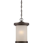 Nuvo Diego Led Outdoor Hanging W/ Satin Amber Glass, Mahogany Bronze 62-645. Fixed Price $259.99.