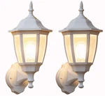 Outdoor Wall Lantern Waterproof Sconce White Porch Light 2-PACK. Fixed Price $55.99.