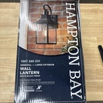 Hampton Bay Edgehill 1-LIGHT Matte Black Outdoor Wall Lantern Sconce New. Fixed Price $40.00.