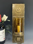 Vintage Corbett Lighting Brass Gothic Style Sconce Wall W/amber Glass. Fixed Price $47.00.