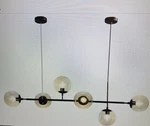 Kco Lighting 6-LIGHT Modern Globe Sputnik Chandelier Mid Century Black Pendan.... Fixed Price $40.00.