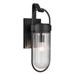 Textured Black One Light Outdoor Wall Mount From The Brix Collection. Fixed Price $324.99.